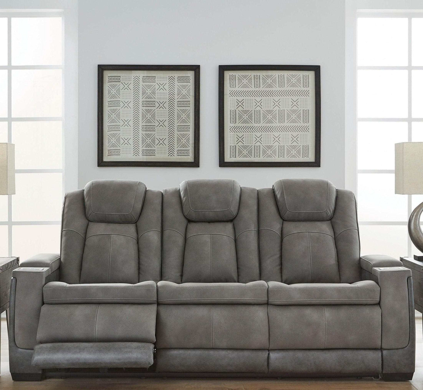 NextGen DuraPella Dual Tone Slate Power Reclining Sofa & Loveseat