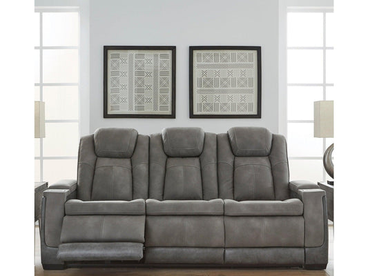 Next-Gen DuraPella - Dual Tone Slate - Power Reclining Sofa - Ornate Home