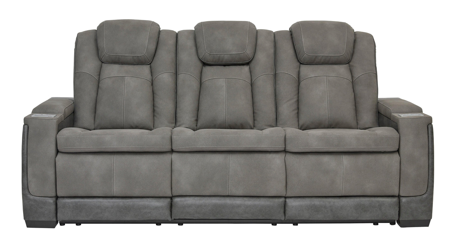 Next-Gen DuraPella - Dual Tone Slate - Power Reclining Sofa - Ornate Home