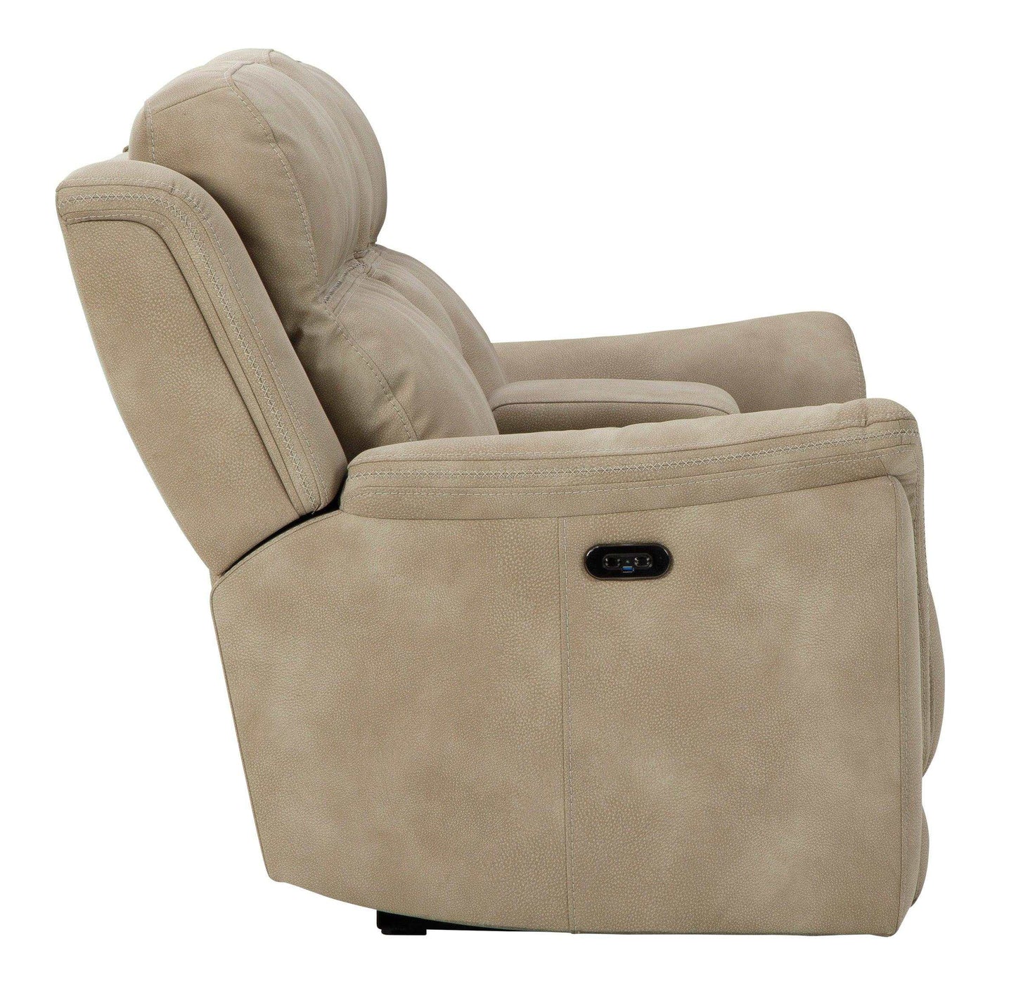 NextGen DuraPella Sand Power Reclining Loveseat w/ Console