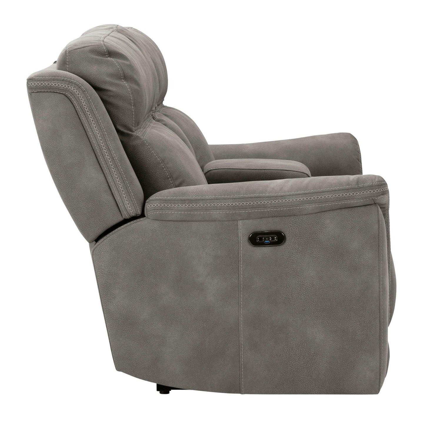 Next-Gen DuraPella Slate Power Reclining Loveseat w/ Console