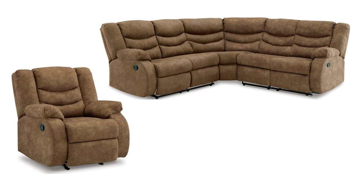 Partymate Brindle Manual Reclining Sectional Living Room Set