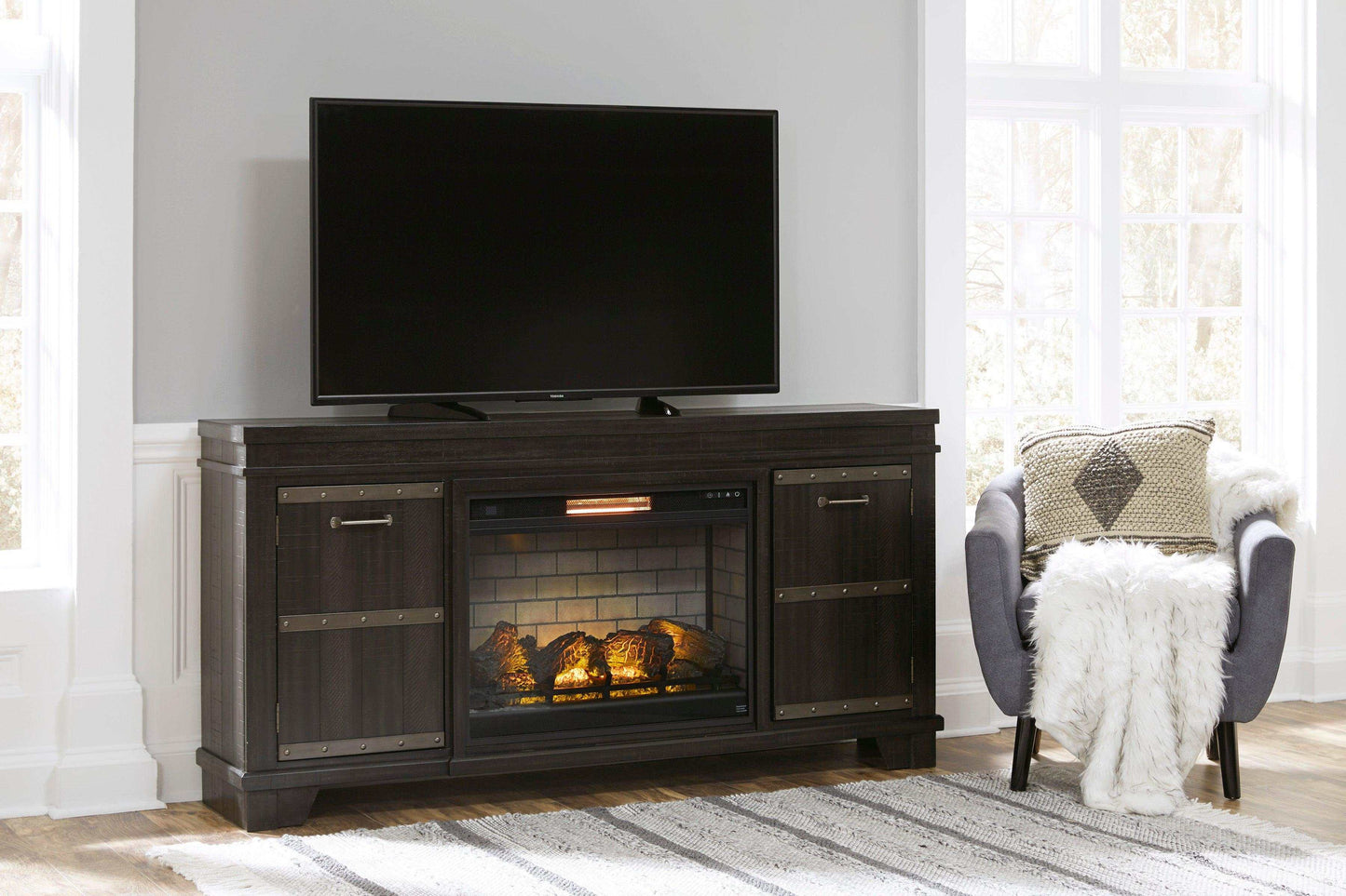 Noorbrook 72" TV Stand w/Fireplace Option