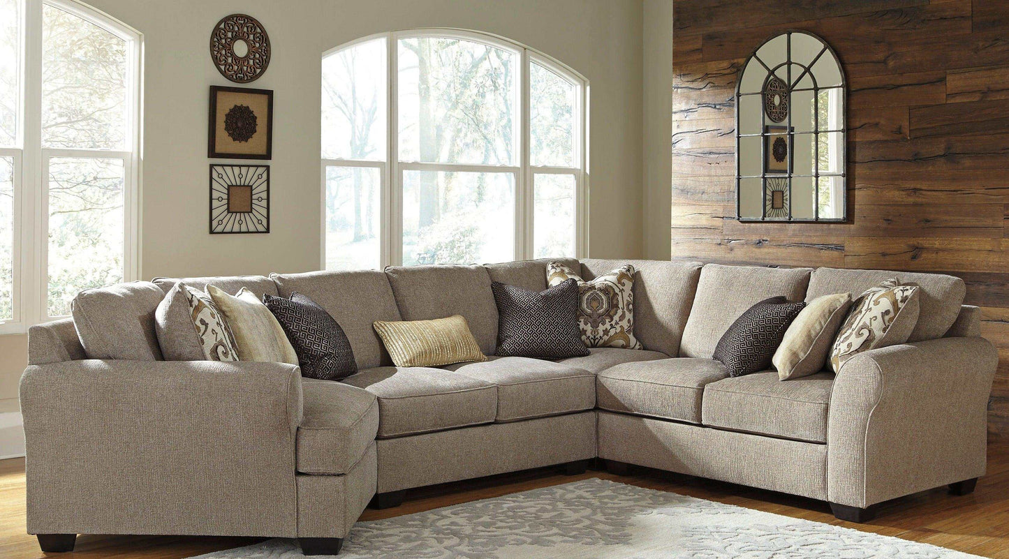 Pantomine 4pc Sectional w/ Armless Loveseat & LAF Cuddler