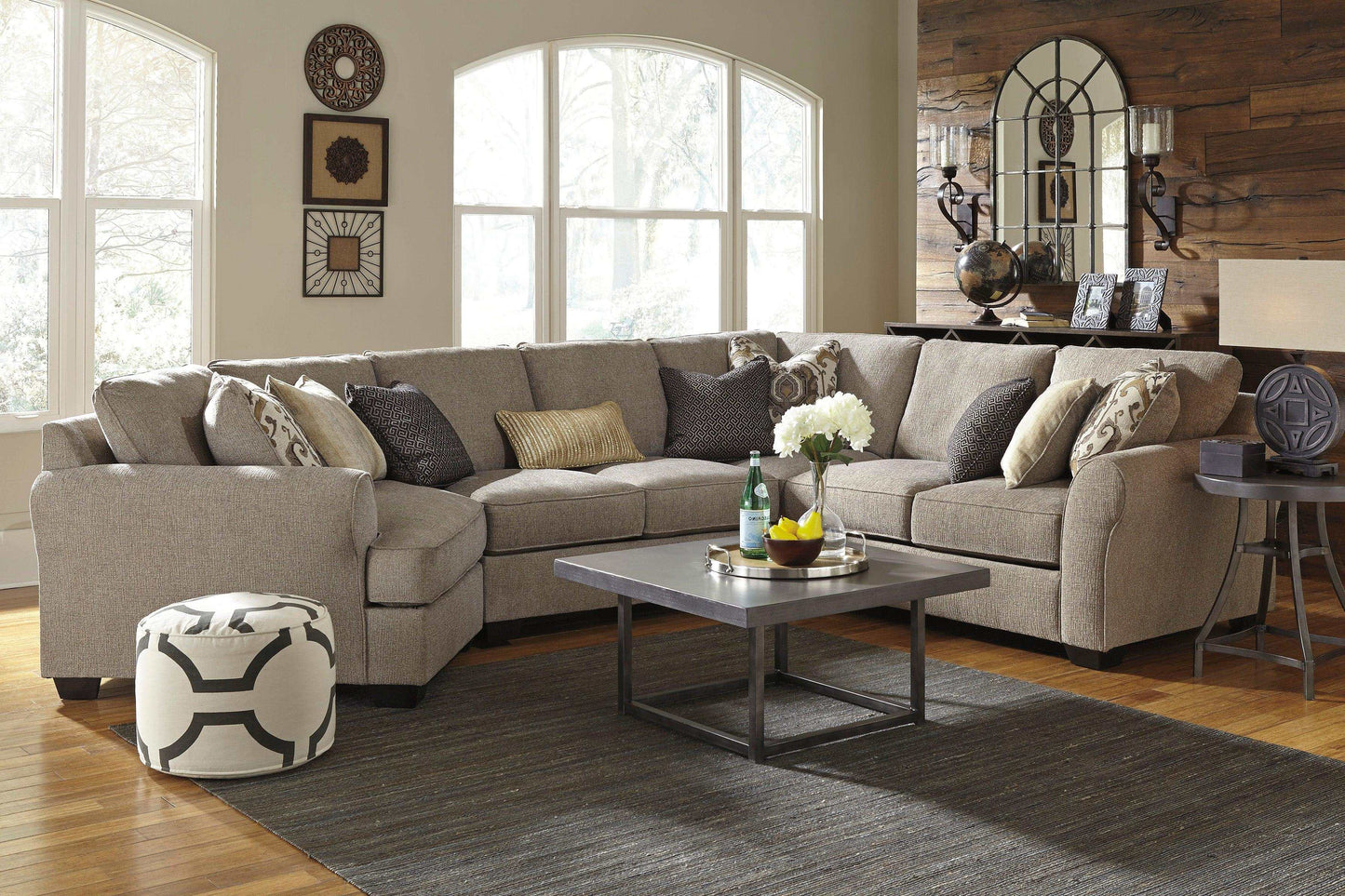 Pantomine 4pc Sectional w/ Armless Loveseat & LAF Cuddler