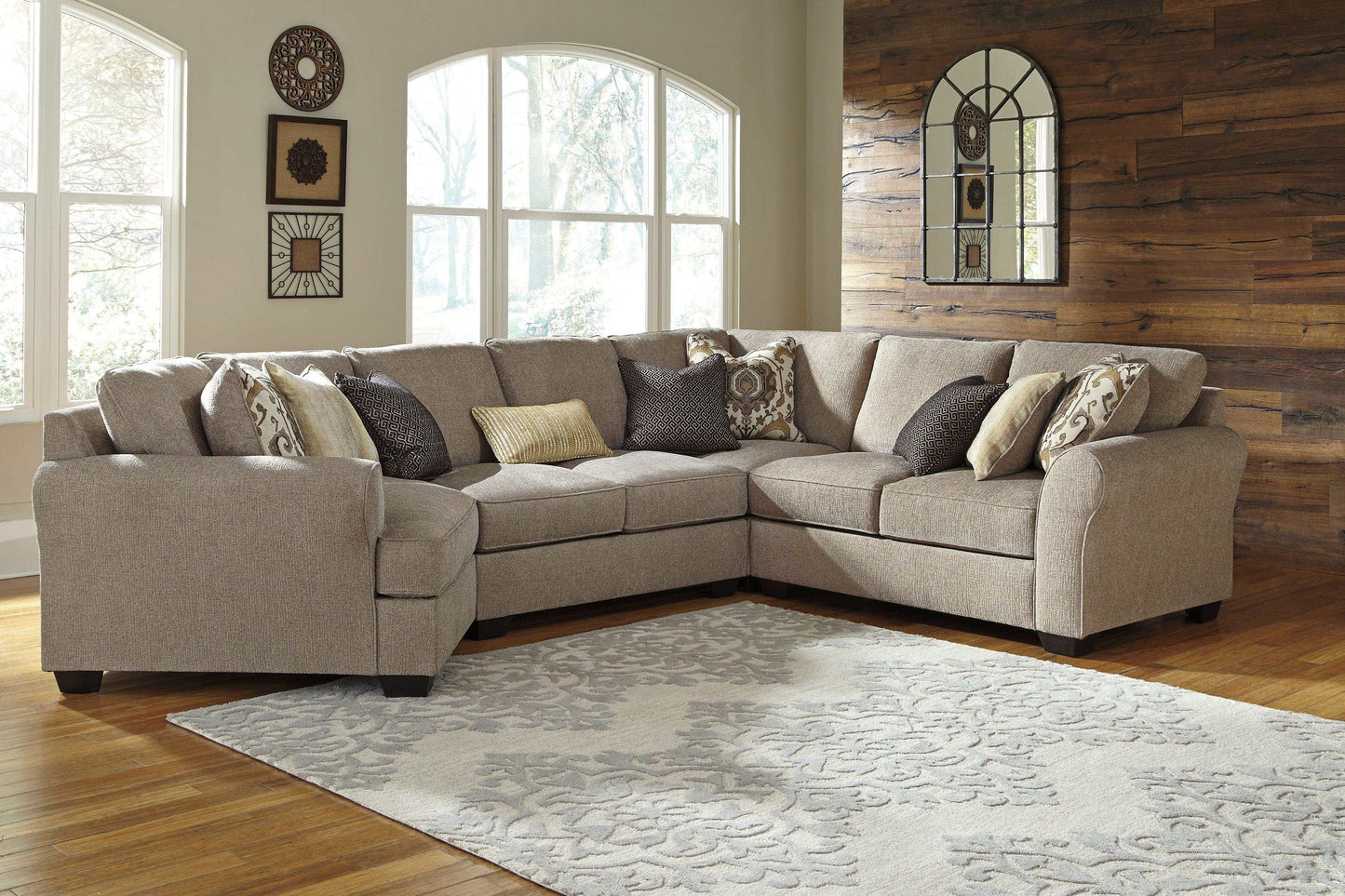 Pantomine 4pc Sectional w/ Armless Loveseat & LAF Cuddler