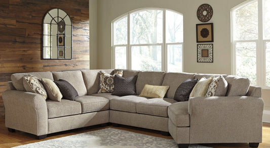 Pantomine 4pc Sectional w/ Armless Loveseat & RAF Cuddler