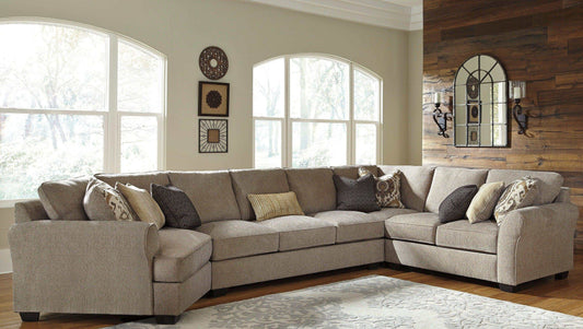 Pantomine 4pc Sectional w/ Armless Sofa & LAF Cuddler