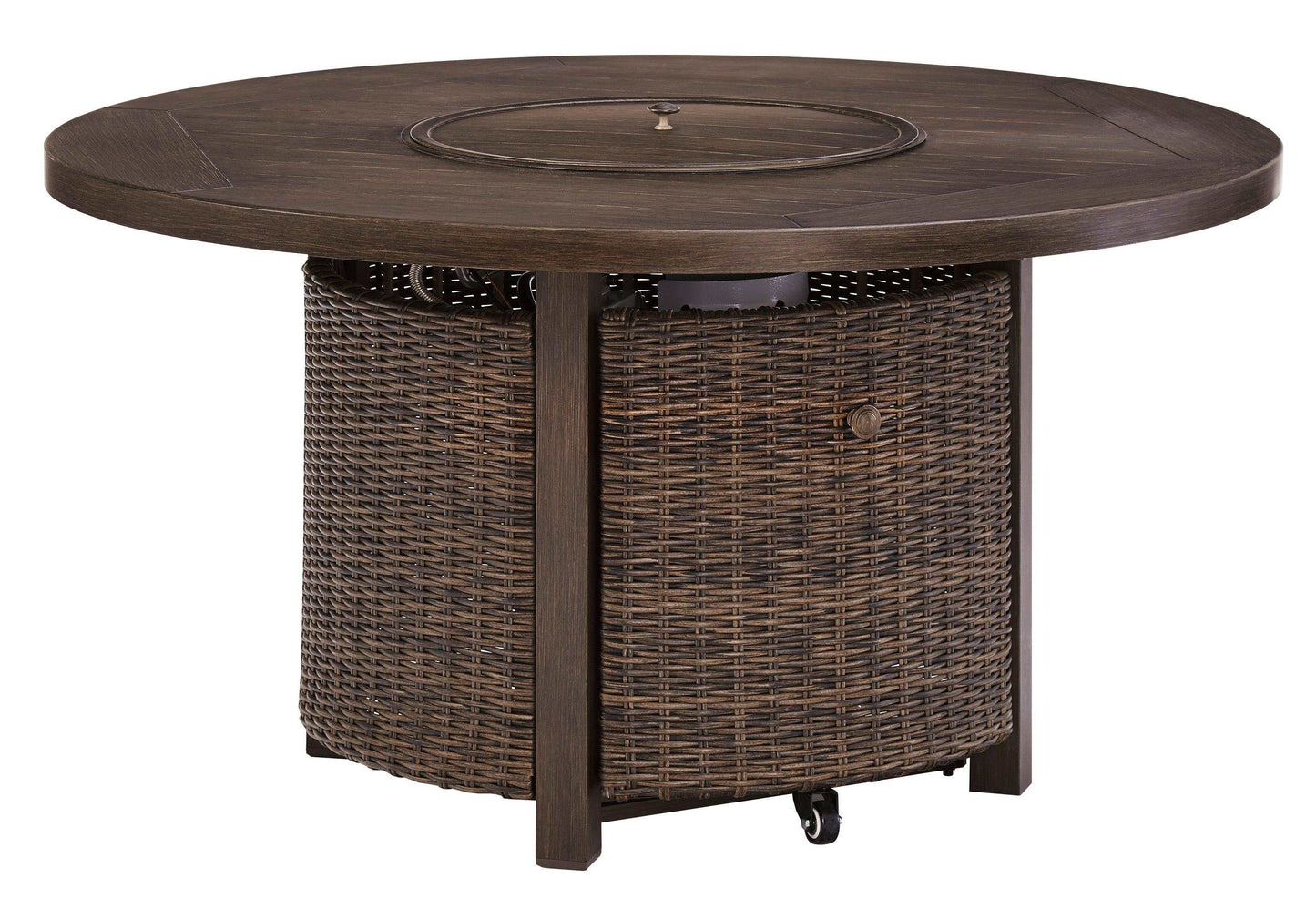 Paradise Trail Round Outdoor Fire Pit Table