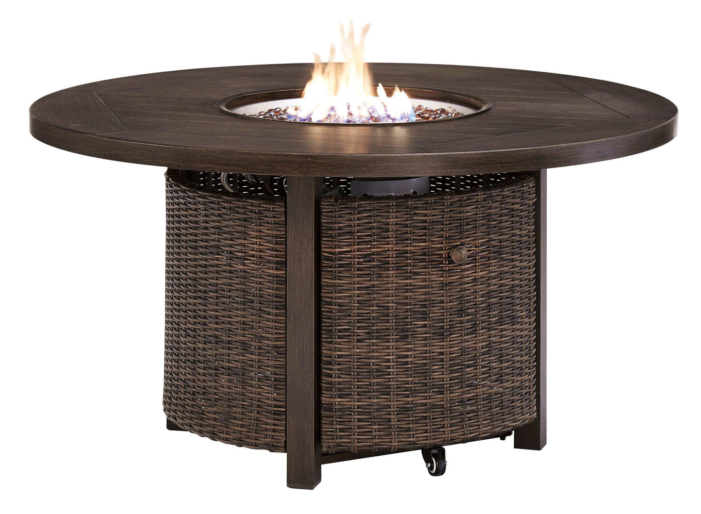 Paradise Trail Round Outdoor Fire Pit Table