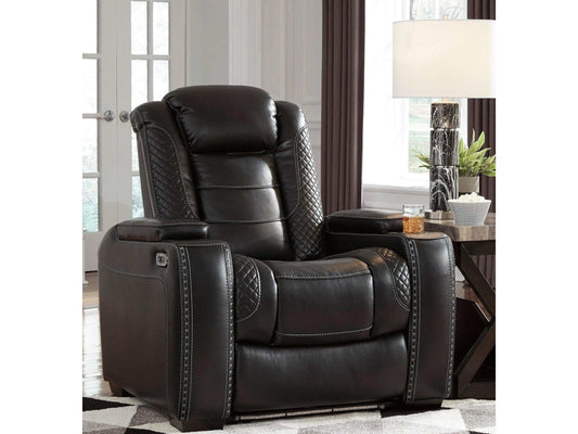 Party Time Midnight Power Recliner w/LED