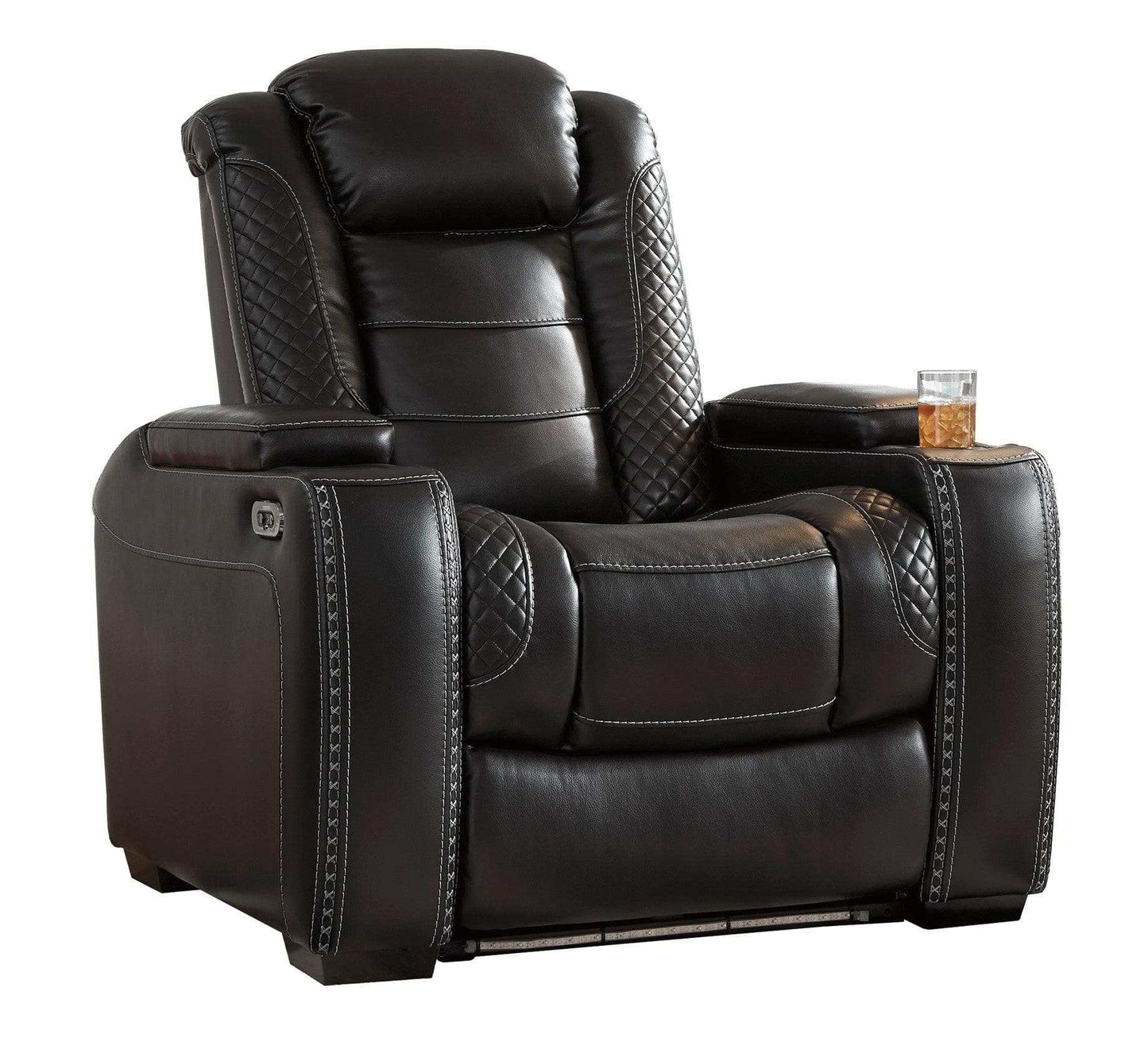 Party Time Midnight Power Recliner w/LED