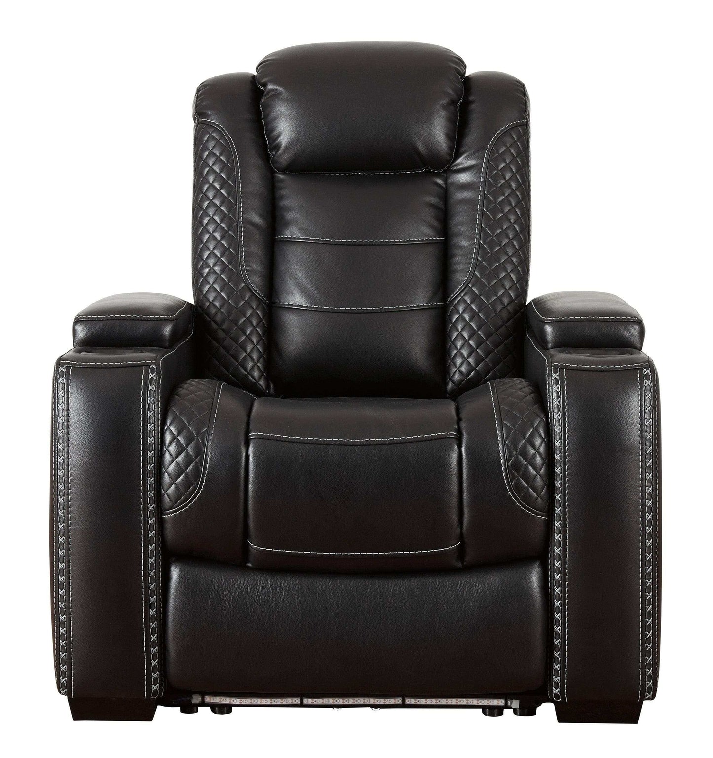 Party Time Midnight Power Recliner w/LED