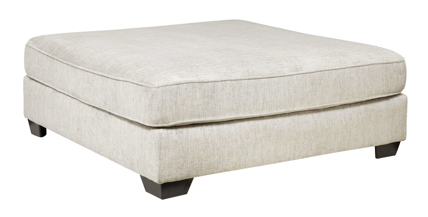 Rawcliffe Parchment Oversized Accent Ottoman