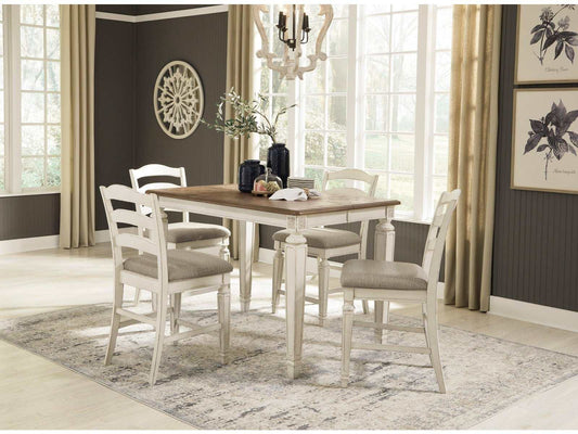 Realyn Counter Height Dining Room Set /  5pc