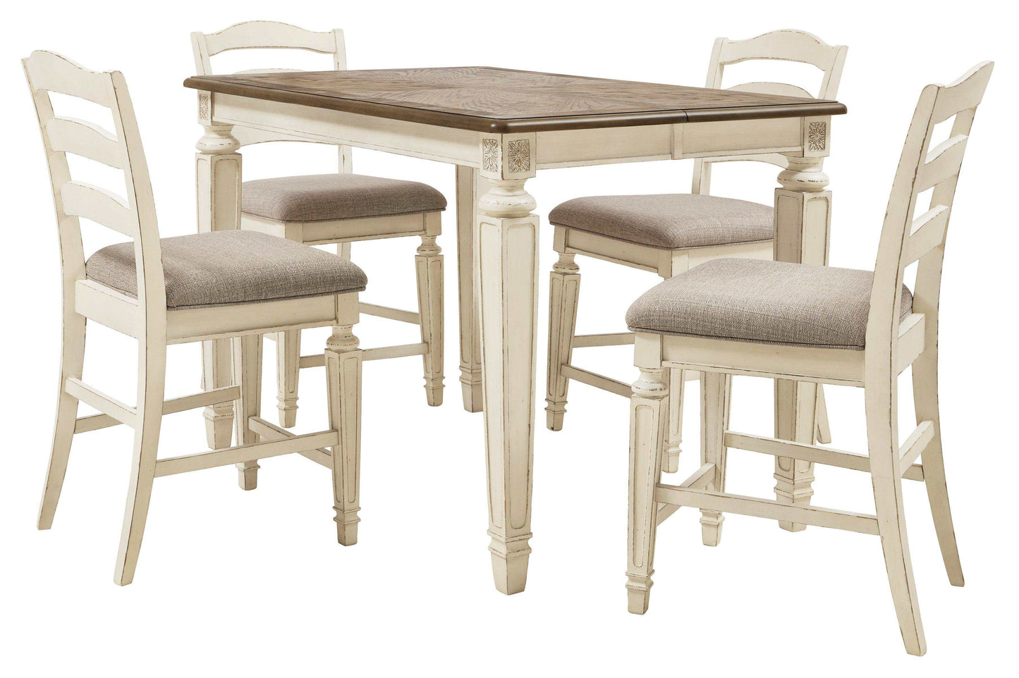 Realyn Counter Height Dining Room Set /  5pc