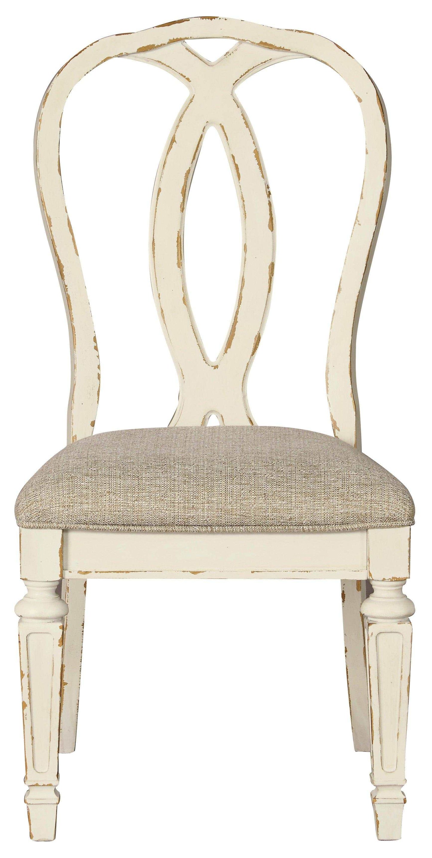 Realyn Chipped White Dining Chair (Set of 2)