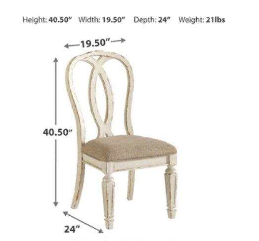 Realyn Chipped White Dining Chair (Set of 2)