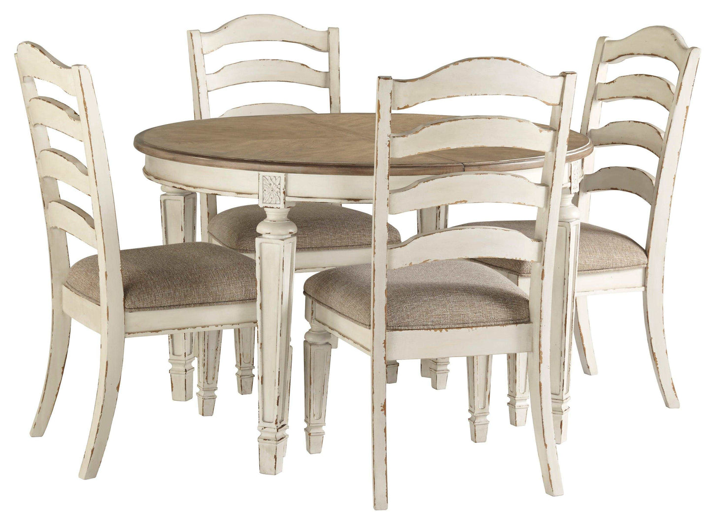 Realyn Chipped White Dining Chair (Set of 2)