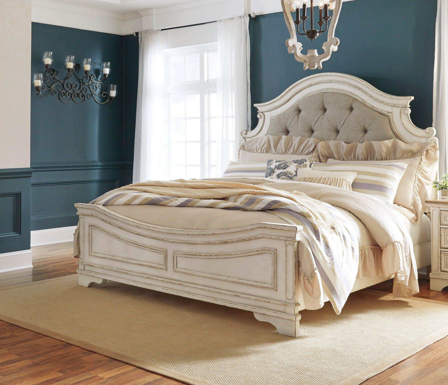 Realyn King Upholstered Panel Bed