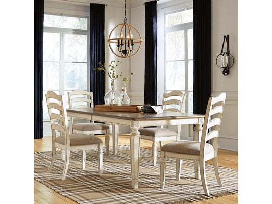 Realyn Chipped White Dining Room Set / 5pc