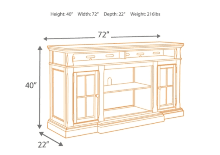 Roddinton Dark Brown 72" TV Stand