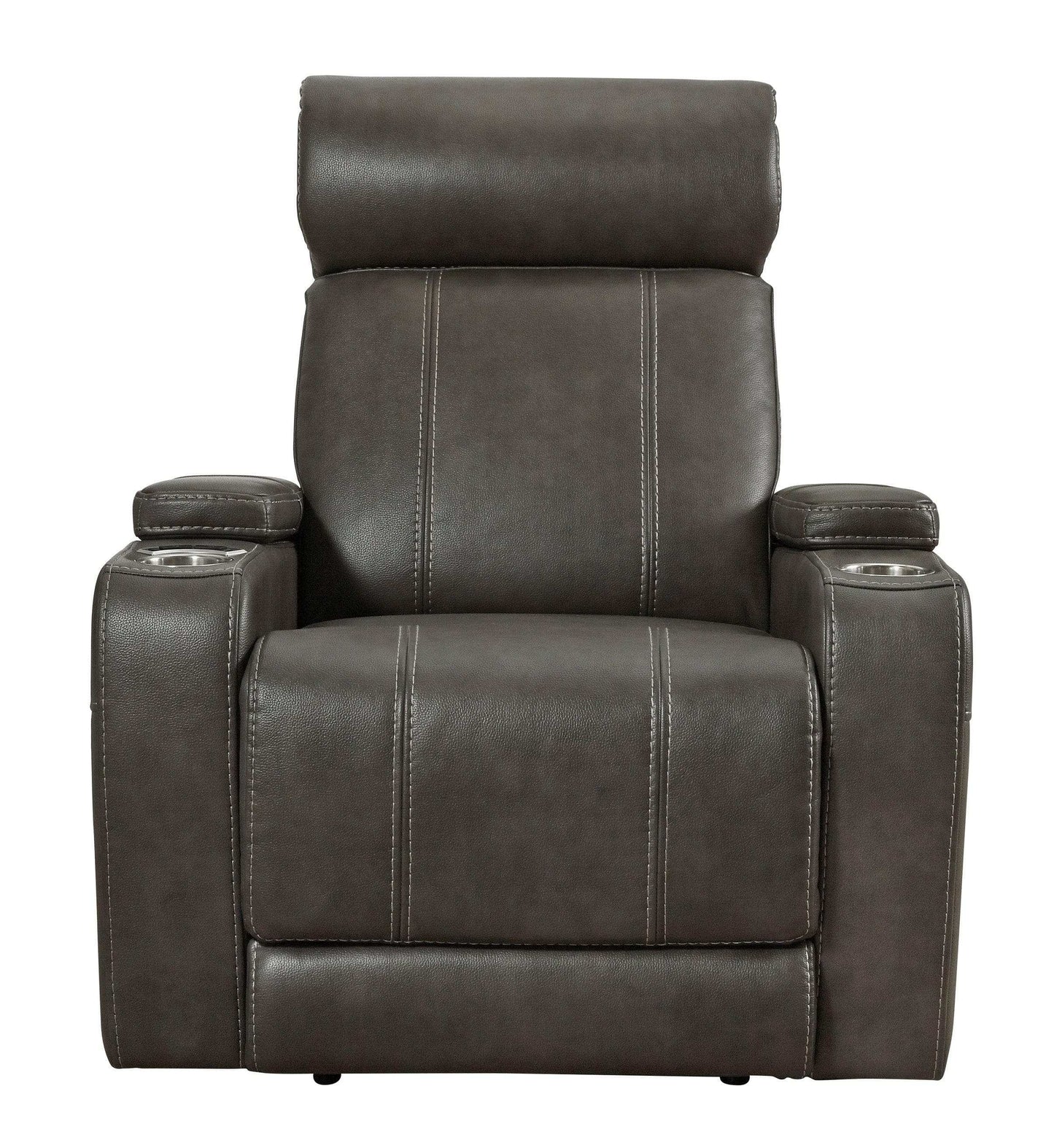 Screen Time Graphite Power Recliner w/ LED