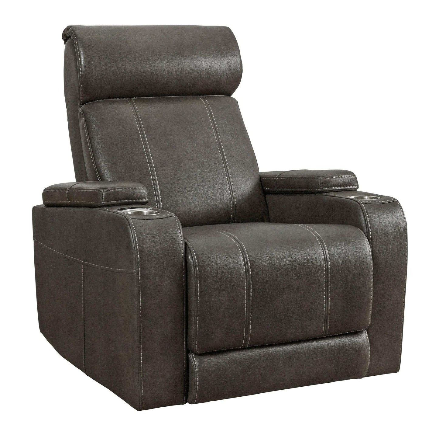 Screen Time Graphite Power Recliner w/ LED