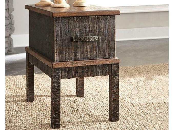 Stanah Chairside End Table with USB Ports & Outlets