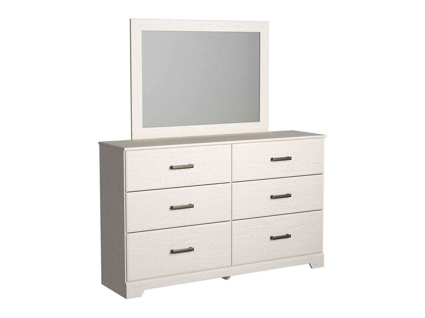 Stelsie White Dresser & Mirror