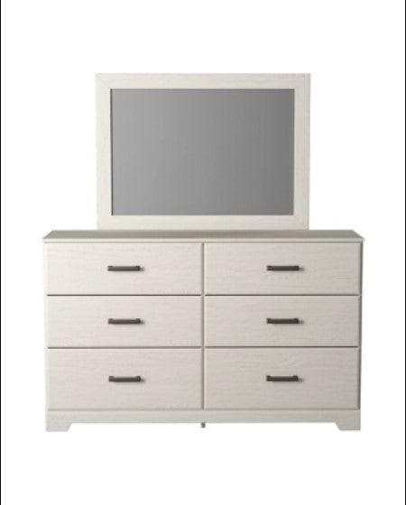 Stelsie White Dresser & Mirror