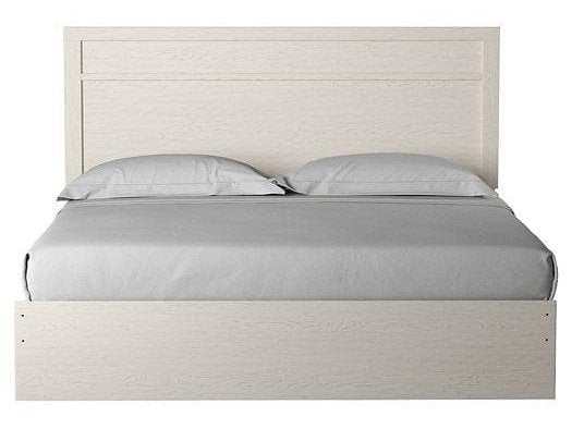 Stelsie White King Panel Bed