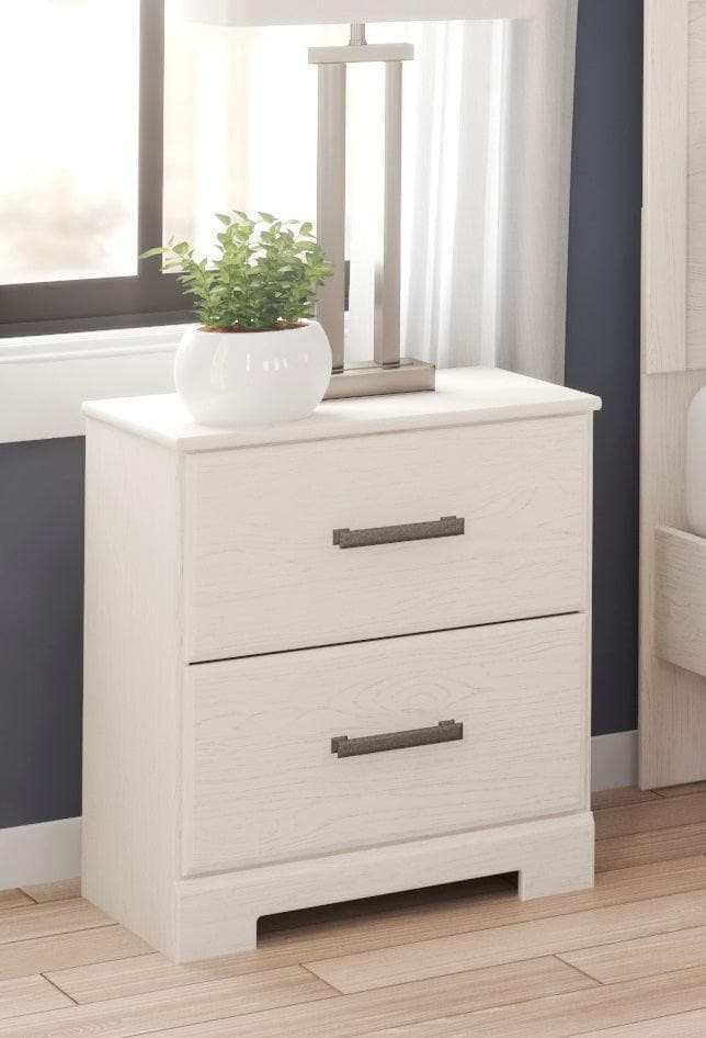 Stelsie White Nightstand