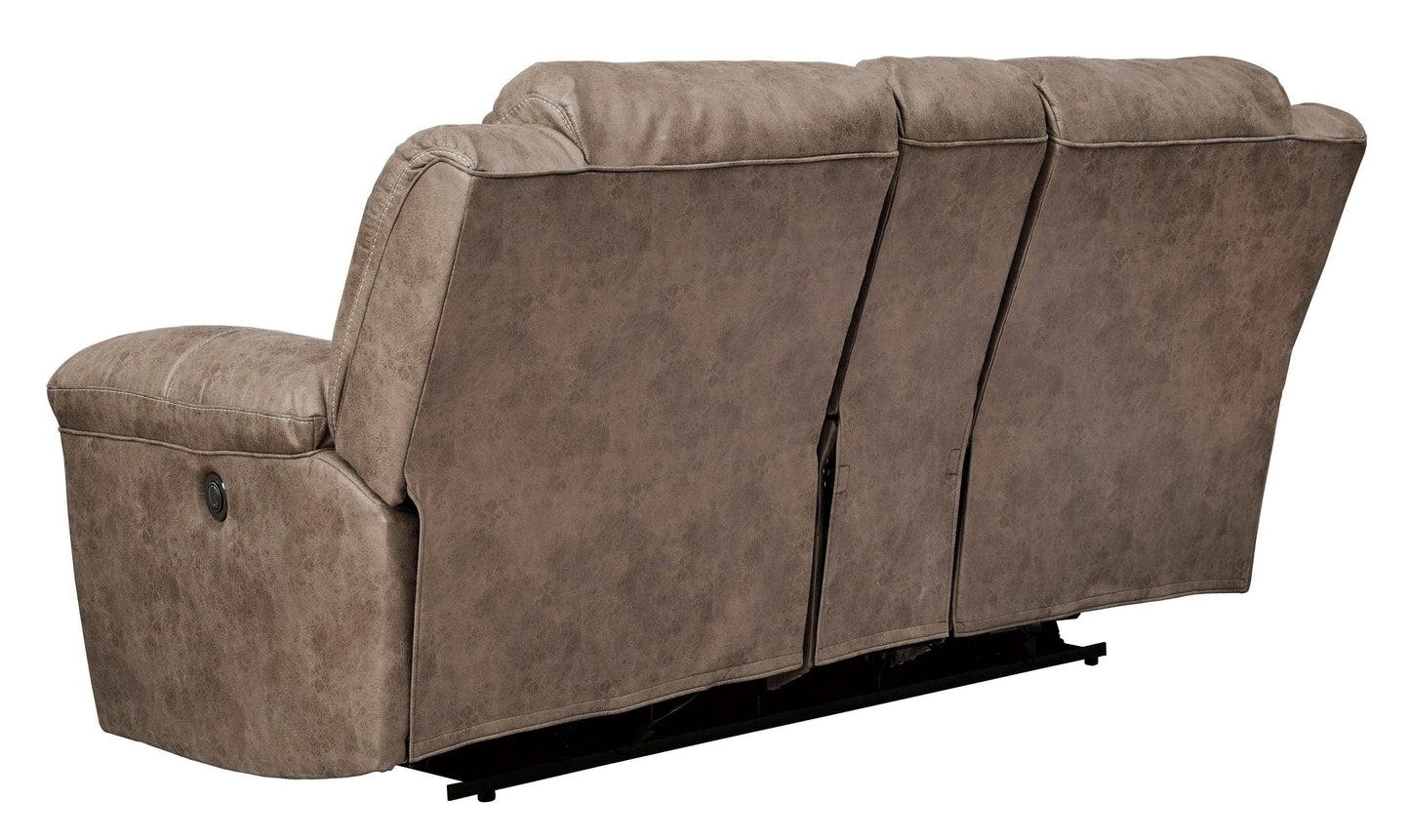 Stoneland Fossil Manual Reclining Loveseat w/ Console