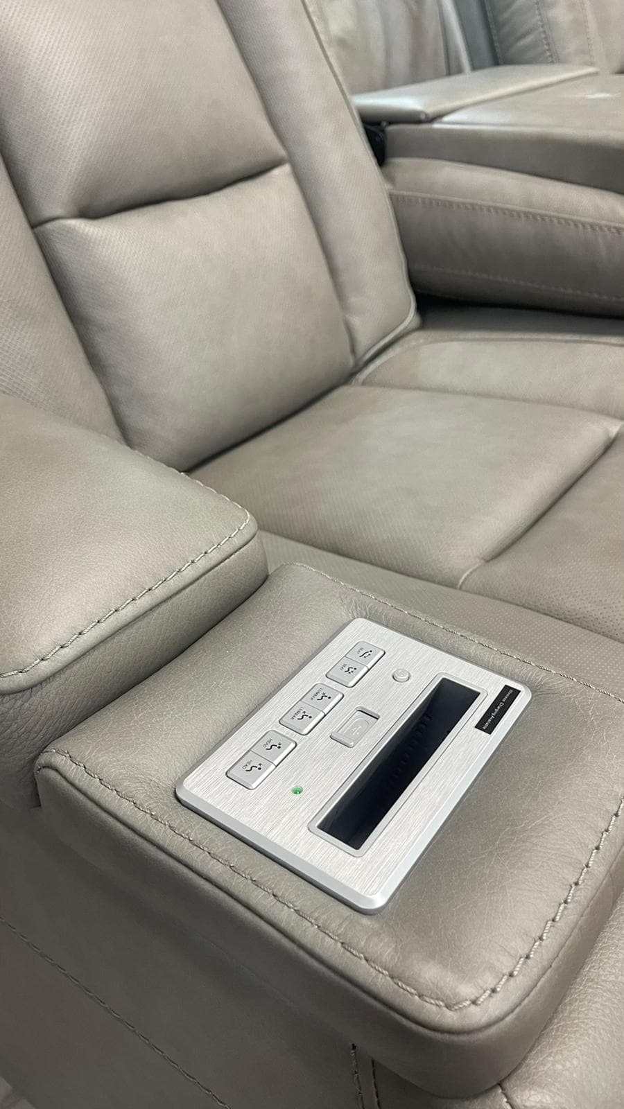 The Man-Den Gray Power Reclining Sofa & Loveseat