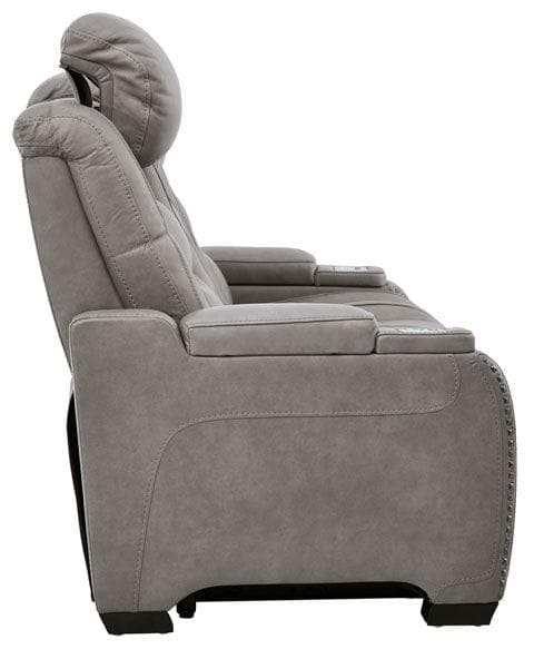 The Man-Den Gray Power Reclining Sofa