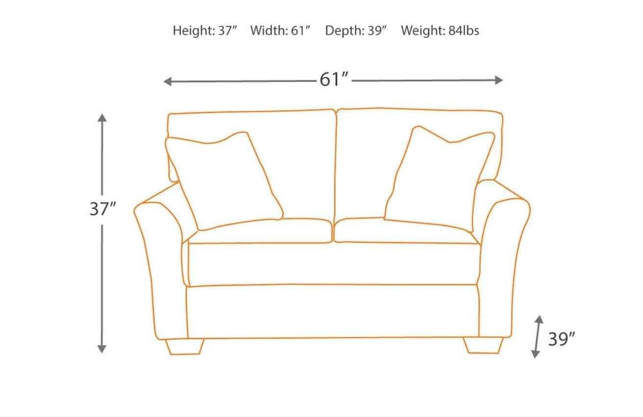 Tibbee Slate Loveseat