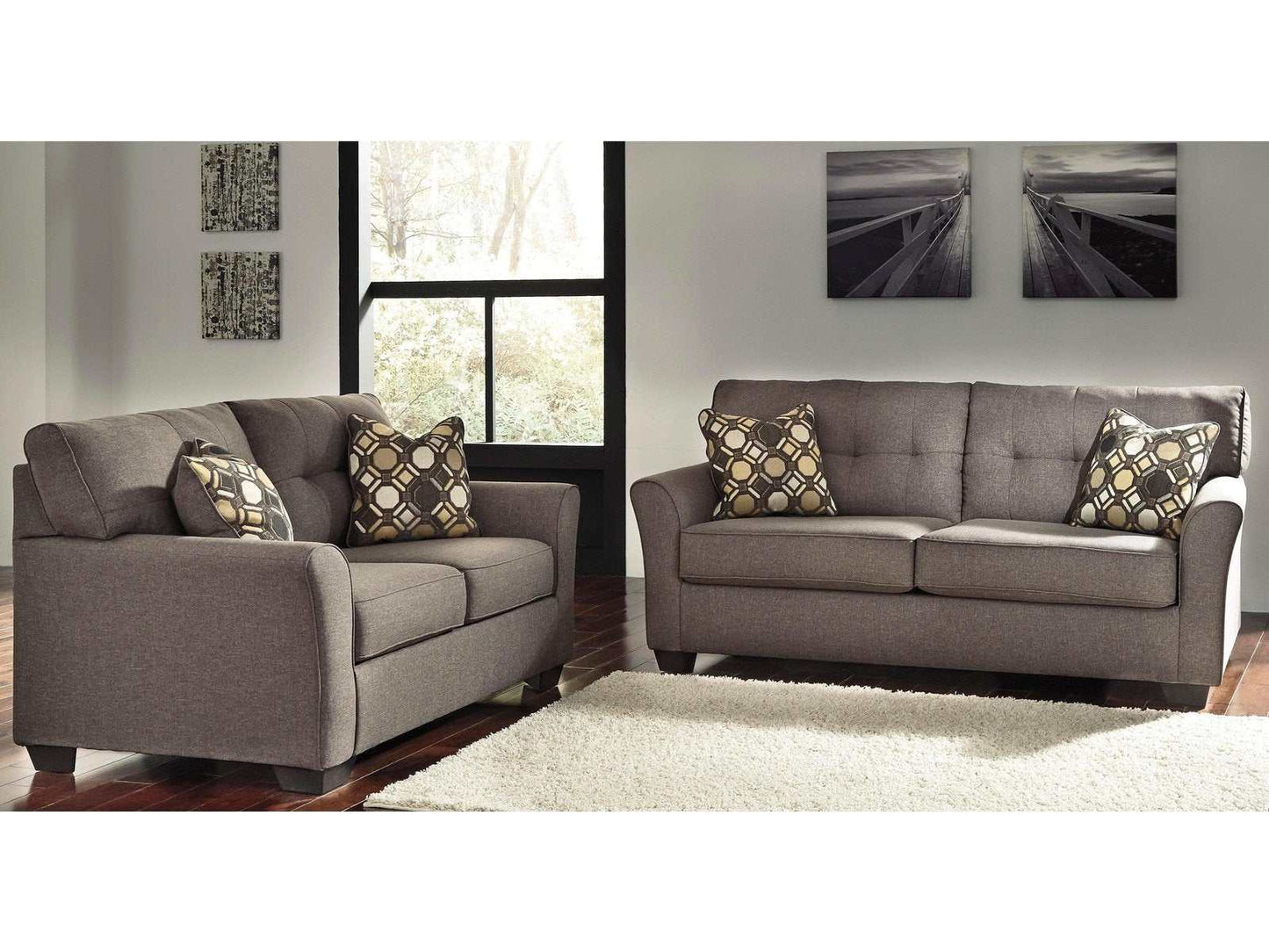 Tibbee Slate Sofa & Loveseat