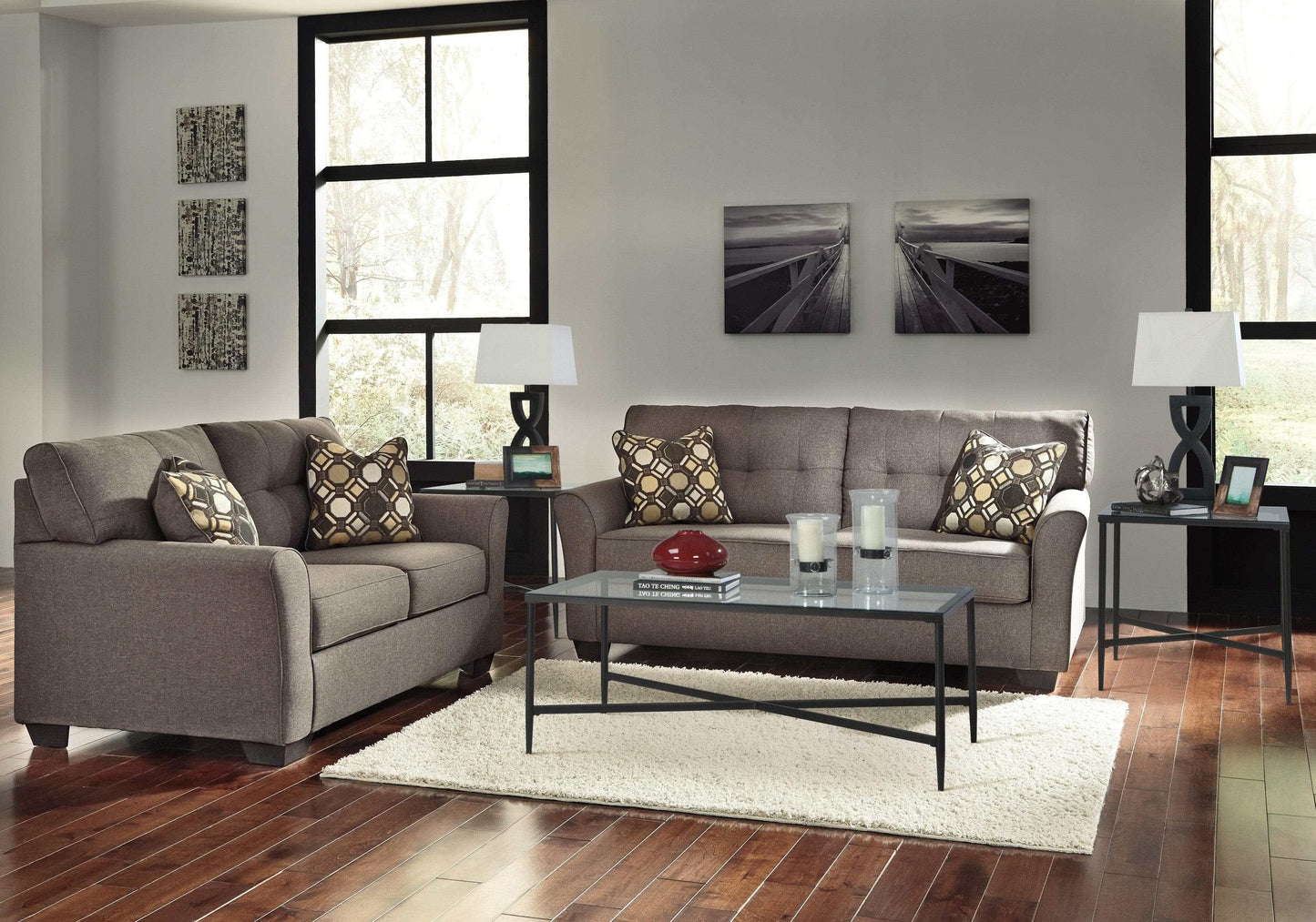 Tibbee Slate Sofa & Loveseat