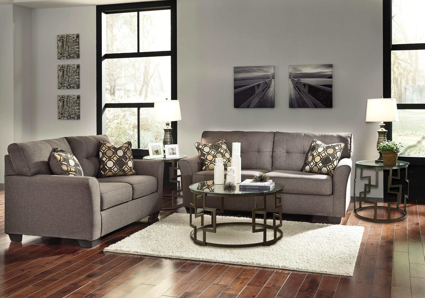 Tibbee Slate Sofa & Loveseat