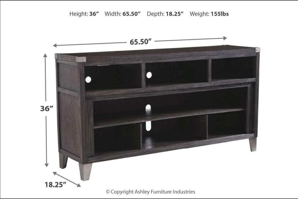 Todoe Gray 65" TV Stand w/ Wide Electric Fireplace Insert