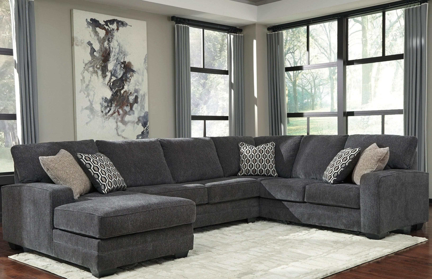 Tracling Slate 3pc LAF Chaise Sectional