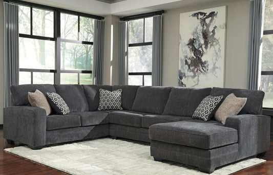 Tracling Slate 3pc RAF Chaise Sectional