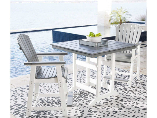 Transville Outdoor Counter Height Dining Table w/ 2 Bar Stool