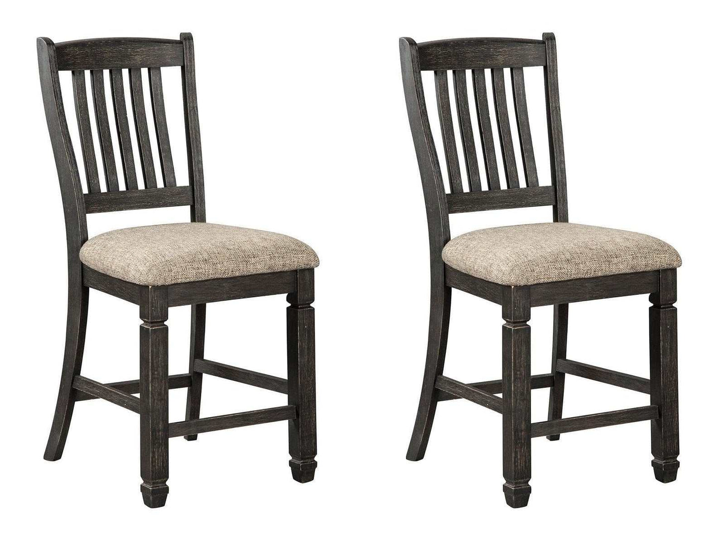 Tyler Creek Black/Grayish Brown Counter Height Bar Chair (Set of 2)