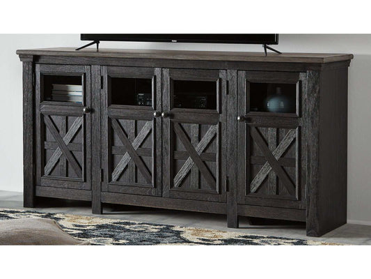 Tyler Creek Black/Gray 74" TV Stand