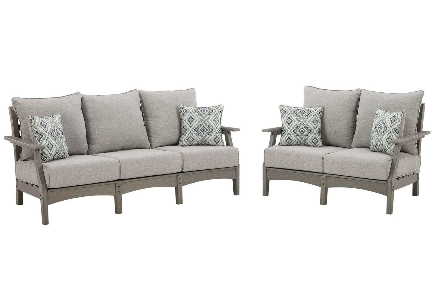 Visola Gray Outdoor Conversation Set / 2pc