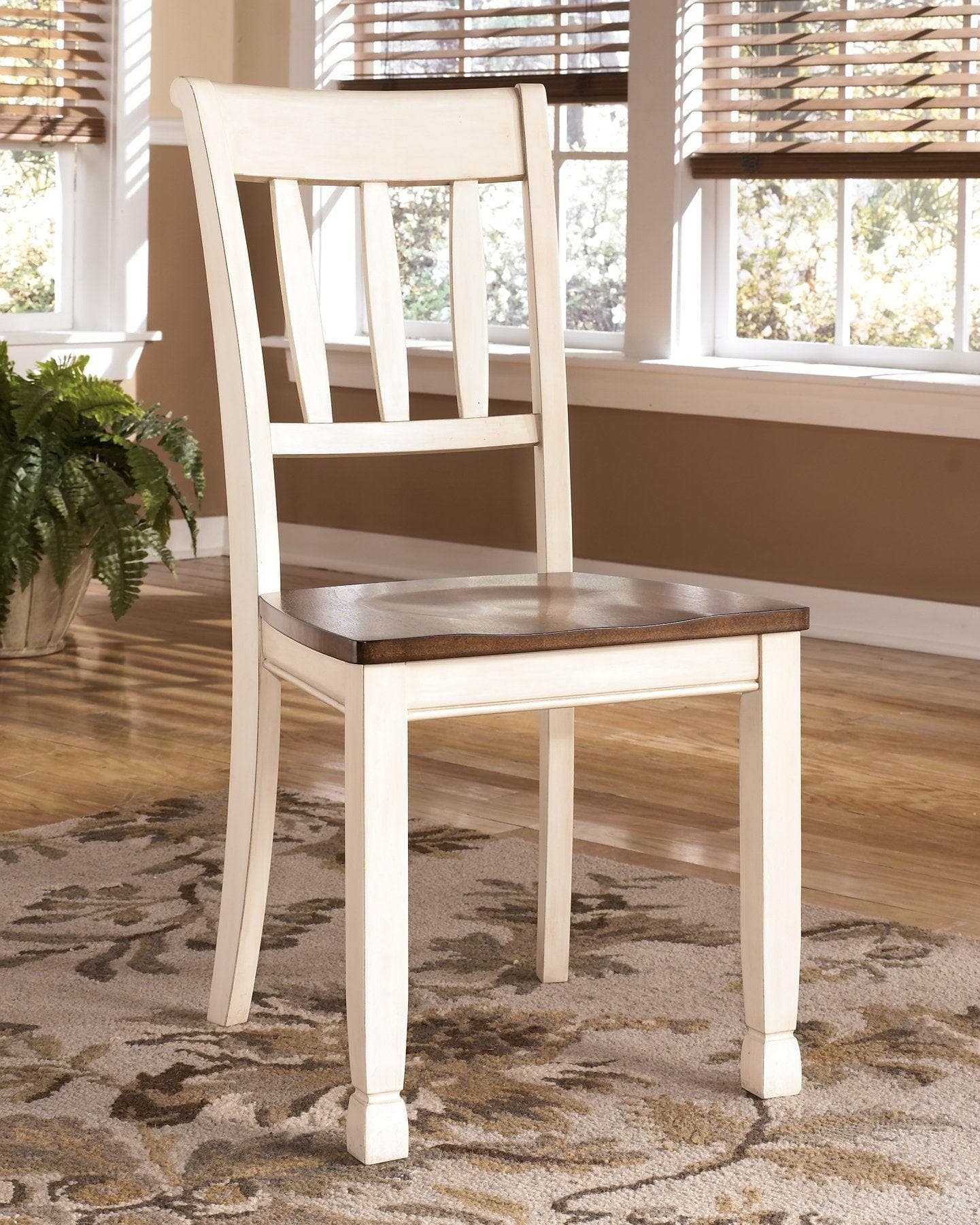 Whitesburg Brown & Cottage White Dining Chair (Set of 2)