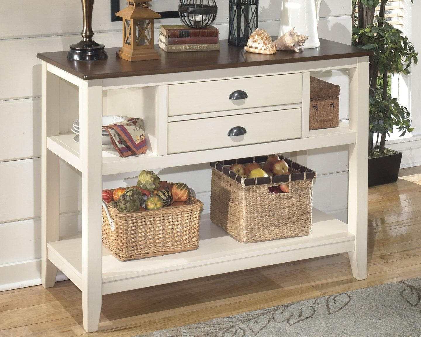 Whitesburg Brown/Cottage White Dining Server