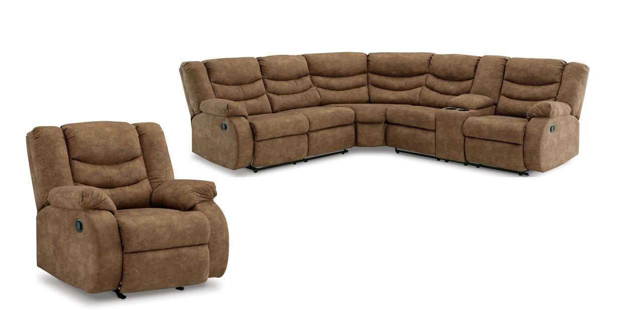 Partymate Brindle Manual Reclining Sectional Living Room Set